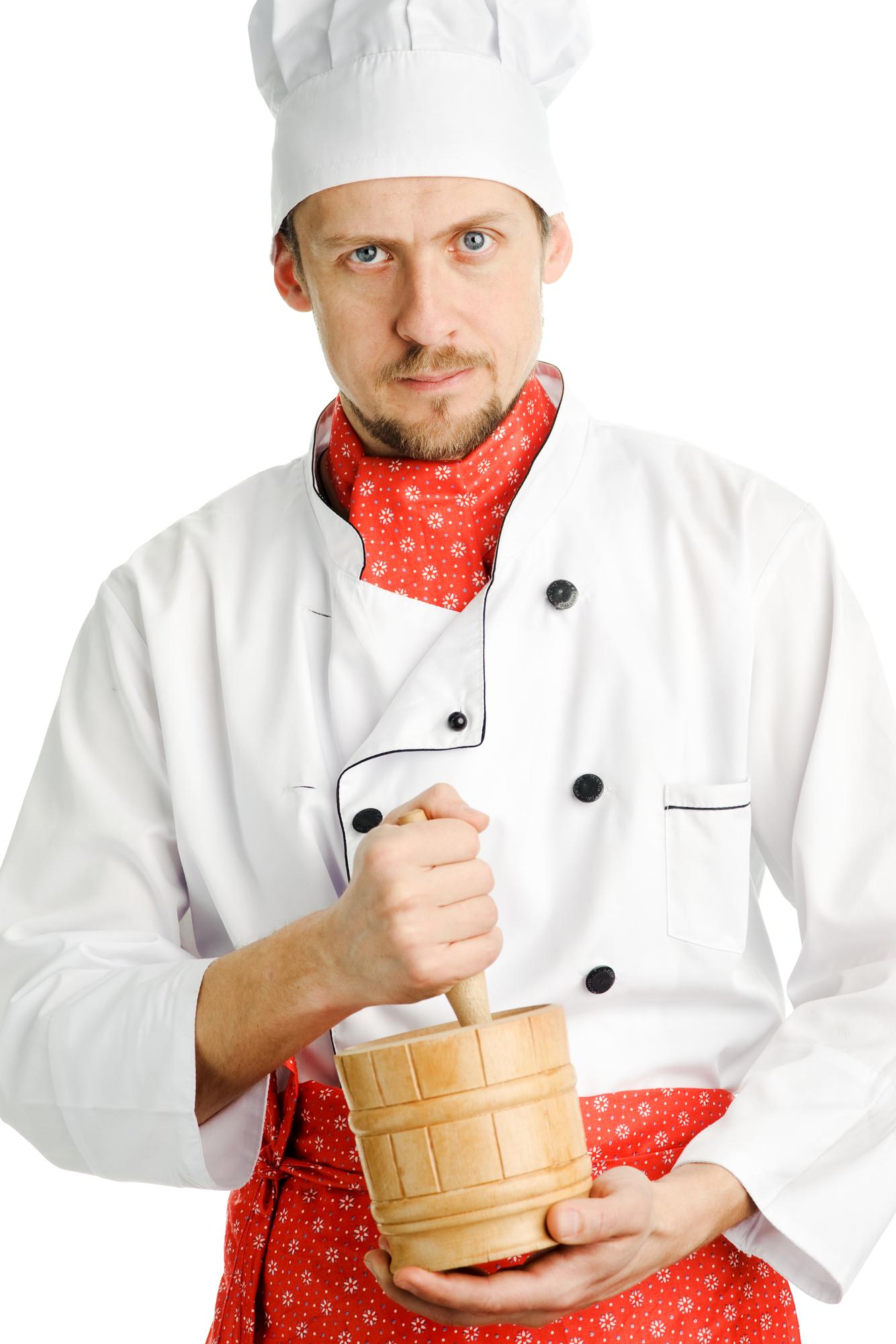 Portrait of chef in warm kitchen light